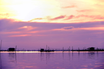 Fototapeta premium Beautiful sunset at Koh Yo
