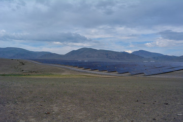 solar energy panels in the mountains