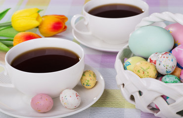 Cup of Coffee and Easter Candy