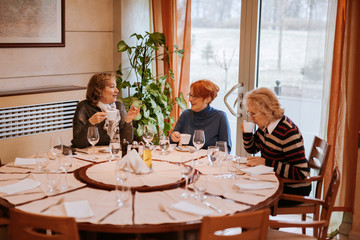 Senior Women In A Restaurant