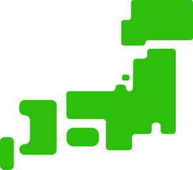 簡略化した日本地図