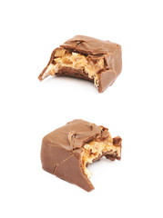 Chocolate candy bar isolated