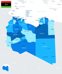 Libya Map - Info Graphic Vector Illustration