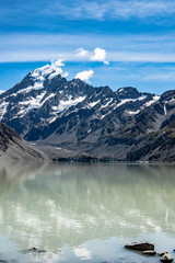 Mt Cook (Aoraki) in Hooker Valley, this is of the famous tourist attraction in New Zealand.