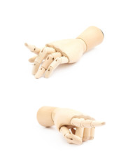 Wooden joint model of hand