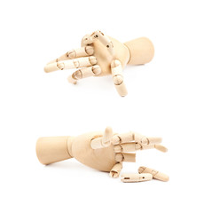 Wooden joint model of hand