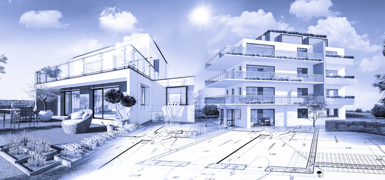 Concept immobilier et construction de maison
