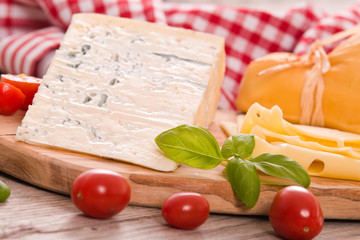 Various type of italian cheeses.