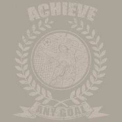Achieve Any Goal Soccer Illustration 