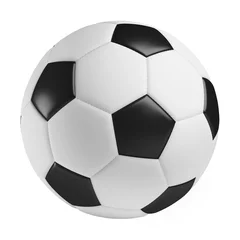 Cercles muraux Sports de balle ballon de football, illustration en rendu 3d, chemin de détourage inclus