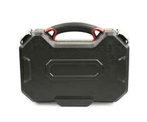 Black tool box case isolated