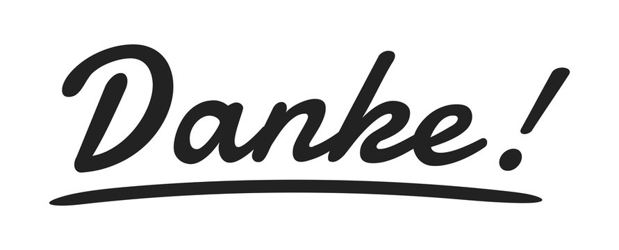 "Danke" Handschrift, Vektor Illustration