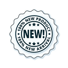 New Product New Arrival label illustration