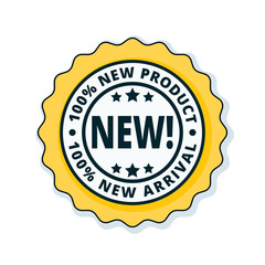 New Product New Arrival label illustration