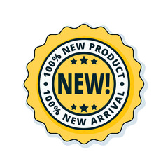 New Product New Arrival label illustration
