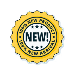 New Product New Arrival label illustration