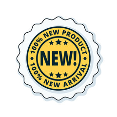 New Product New Arrival label illustration
