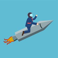 Obraz premium Aim higher or success concept