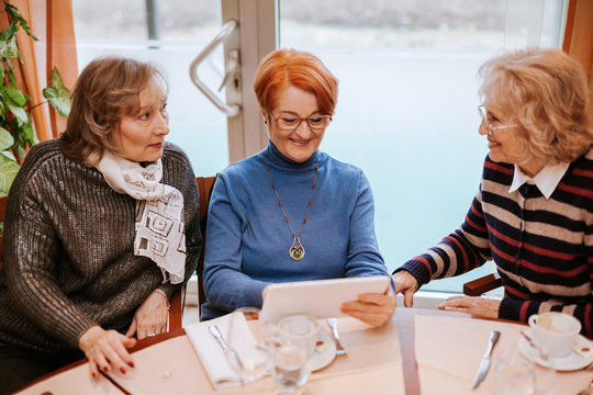 Senior Women In A Restaurant