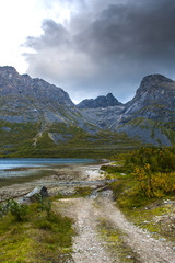 Fototapeta na wymiar Mountains in the north of Norway.Tromso