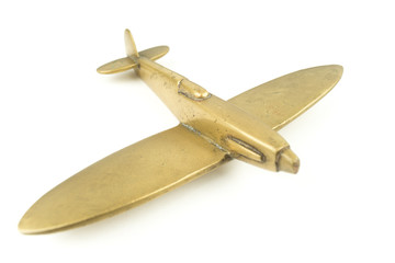 Vintage toy airplane made from brass - Circa 1940