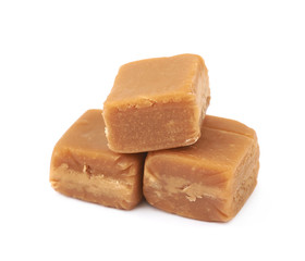 Scottish whisky fudge candy isolated
