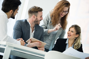 Fototapeta premium Business people conference in modern meeting room