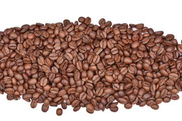 Сoffee beans isolated on white background.