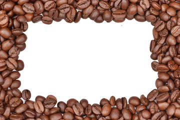 Сoffee beans isolated on white background.