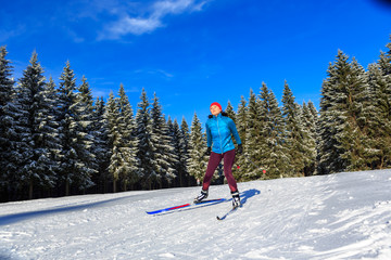 langlauf or cross-country skiing