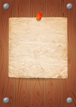 Wooden background with old paper