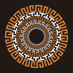 Ancient Greek round meander key