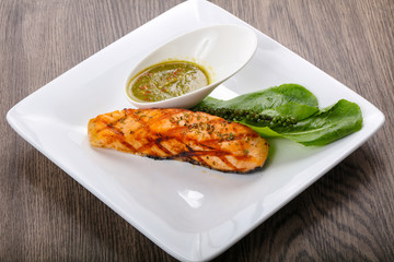 Grilled salmon