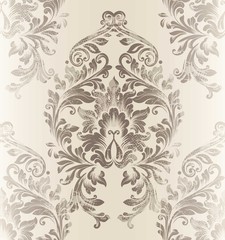 Baroque Damask pattern Vector. Royal fabric background. Luxury texture decors