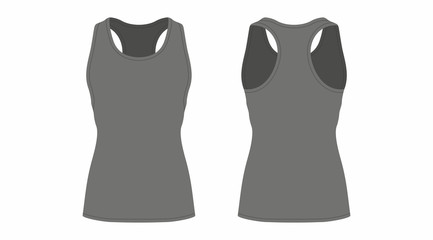 Front and back views of women's black t-shirt on white background
