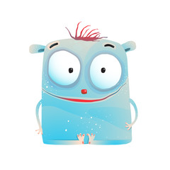 Colorful watercolor style childish illustration for kids. Vector cartoon.