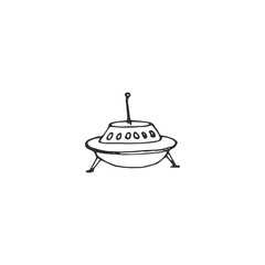 Flying saucer vector draw