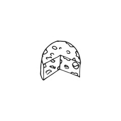 peace of cheese vector draw