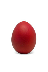 red easter egg isolated on white background, for your holiday design