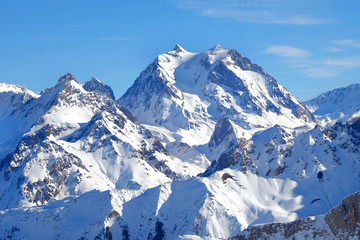Fototapeta na wymiar french alpine peak