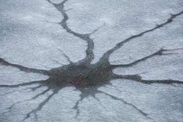 thin cracking ice.