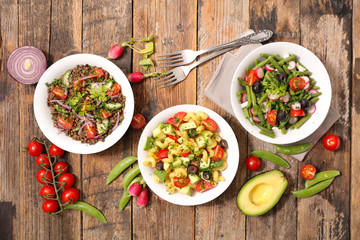 selection of vegetable salad bowl