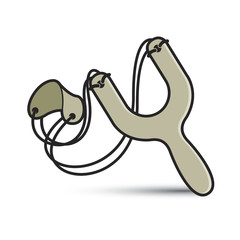 isolated catapult vector cartoon