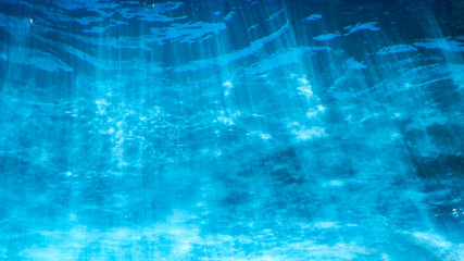Underwater blue background in sea with soft light