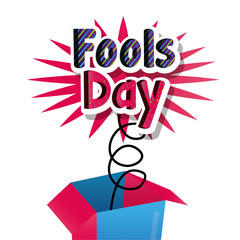 humor celebration enjoy fools day card vector illustration
