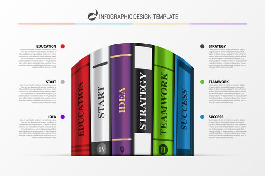 Book infographic template. Modern business concept. Vector