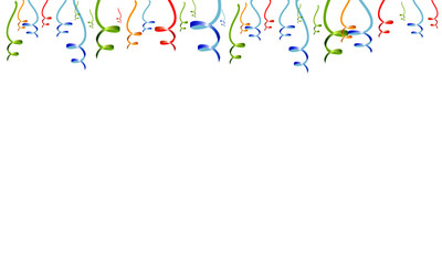 Luftschlangen Bunt Hintergrund Band Banner