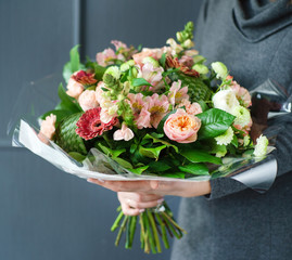 nice buquet in the hands