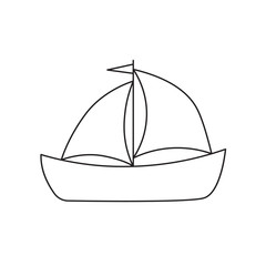 sailing boat icon- vector illustration