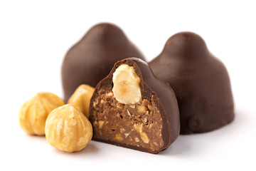 Chocolate praline with hazelnut